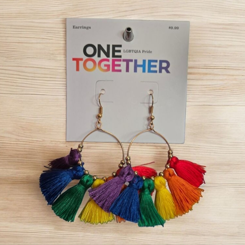 Rainbow Thread Earrings